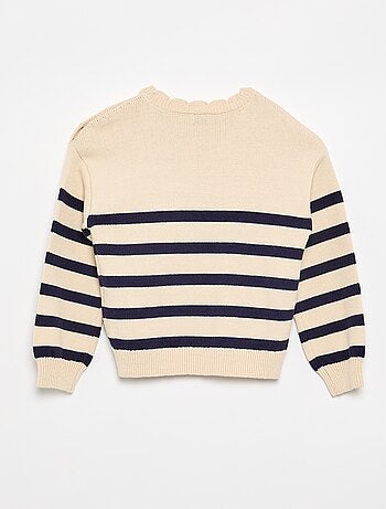 Maglione con apertura abbottonata sulla spalla