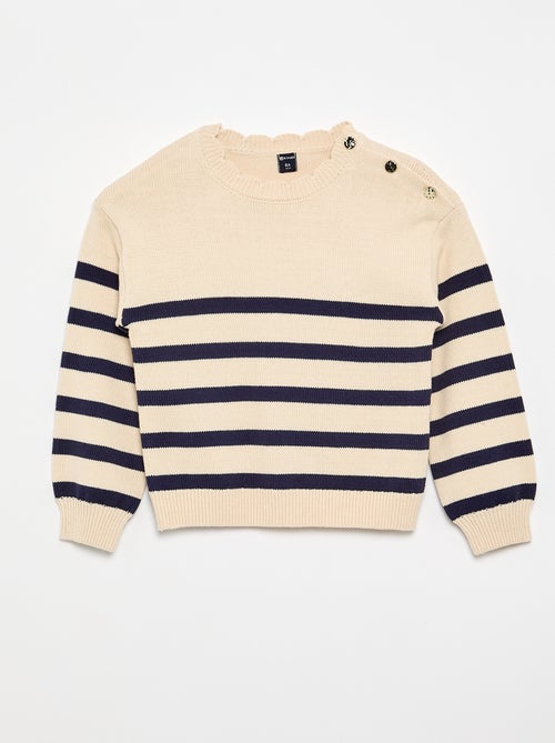Maglione con apertura abbottonata sulla spalla - Kiabi Maglione con apertura abbottonata sulla spalla - Kiabi
