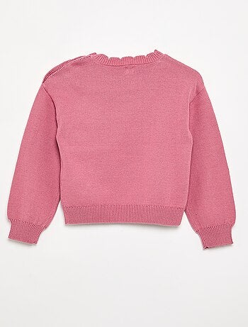 Maglione con apertura abbottonata sulla spalla