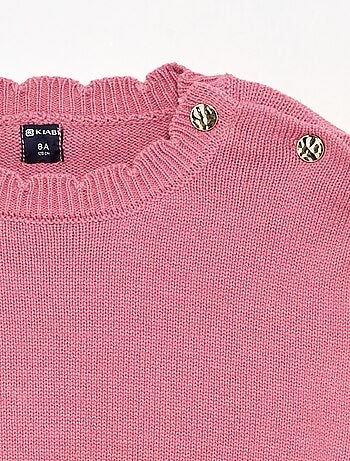 Maglione con apertura abbottonata sulla spalla
