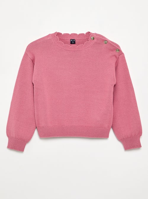 Maglione con apertura abbottonata sulla spalla - Kiabi Maglione con apertura abbottonata sulla spalla - Kiabi