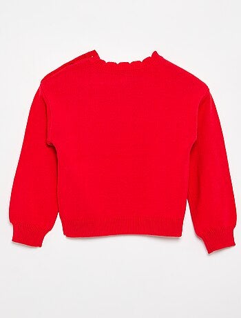 Maglione con apertura abbottonata sulla spalla