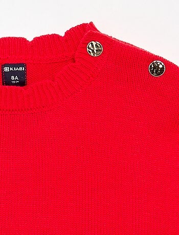 Maglione con apertura abbottonata sulla spalla