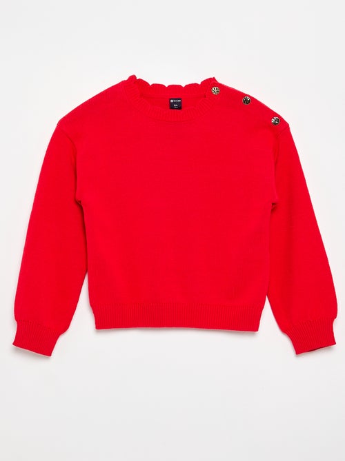 Maglione con apertura abbottonata sulla spalla - Kiabi Maglione con apertura abbottonata sulla spalla - Kiabi