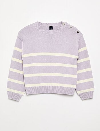 Maglione con apertura abbottonata sulla spalla