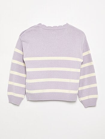 Maglione con apertura abbottonata sulla spalla