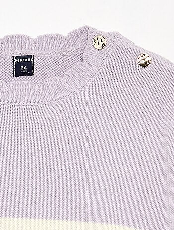 Maglione con apertura abbottonata sulla spalla