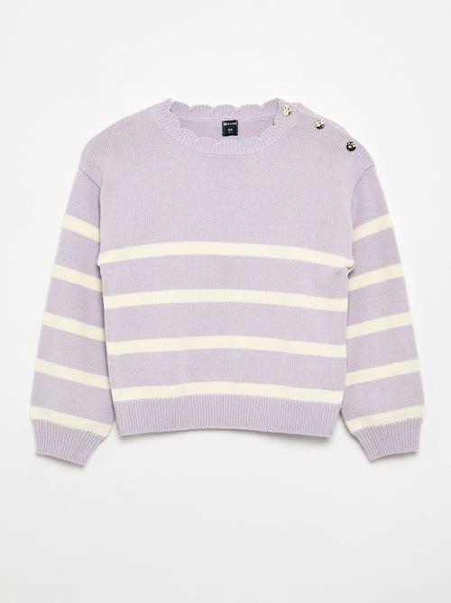 Maglione con apertura abbottonata sulla spalla - Kiabi Maglione con apertura abbottonata sulla spalla - Kiabi