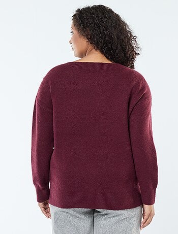 Maglione con bottoni decorativi sulla spalla