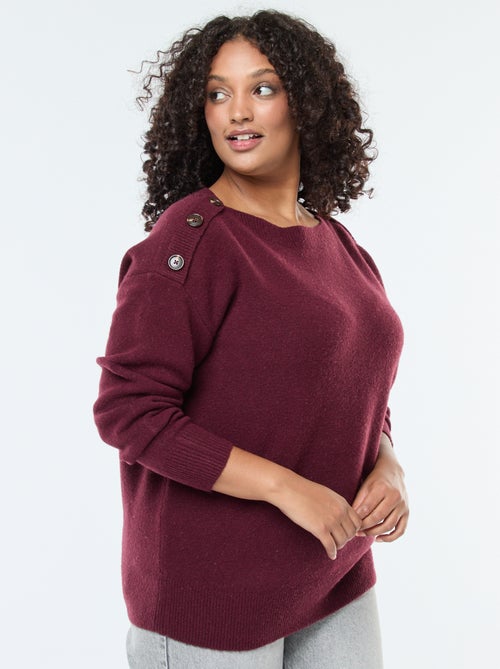 Maglione con bottoni decorativi sulla spalla - Kiabi
