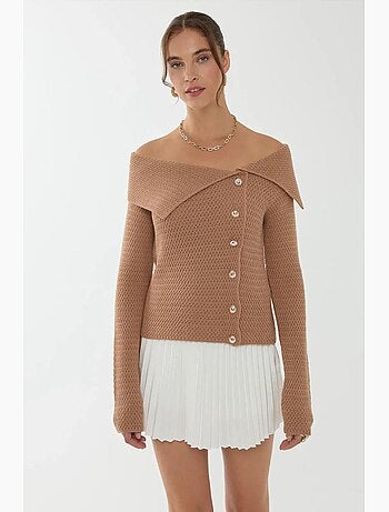 Maglione con bottoni e spalle scoperte hiccup