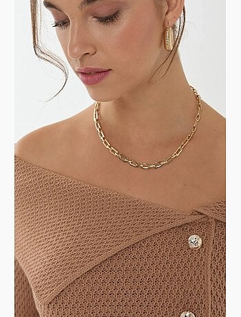 Maglione con bottoni e spalle scoperte hiccup