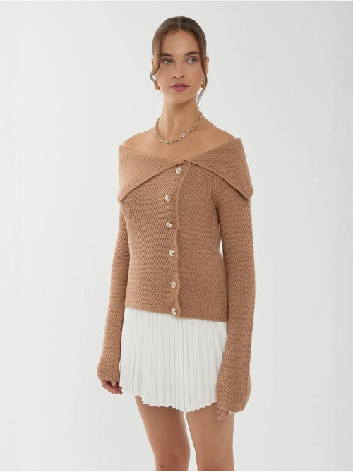 Maglione con bottoni e spalle scoperte - Kiabi Maglione con bottoni e spalle scoperte - Kiabi
