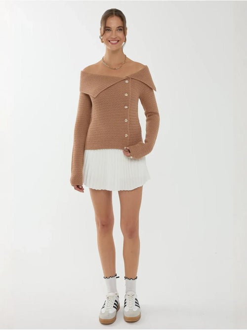 Maglione con bottoni e spalle scoperte - Kiabi Maglione con bottoni e spalle scoperte - Kiabi