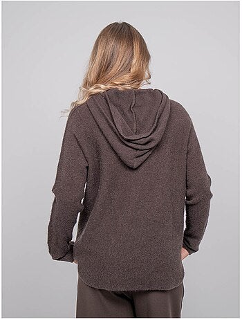 Maglione con cappuccio in maglia morbida misto alpaca kattem