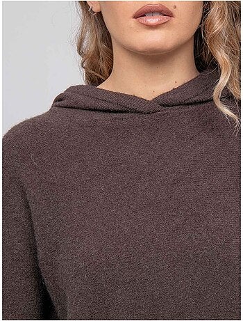 Maglione con cappuccio in maglia morbida misto alpaca kattem