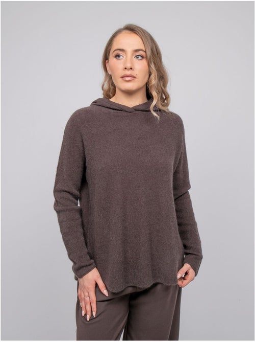 Maglione con cappuccio in maglia morbida misto alpaca kattem - Kiabi Maglione con cappuccio in maglia morbida misto alpaca kattem - Kiabi