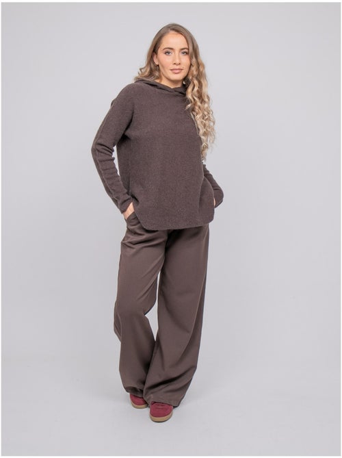 Maglione con cappuccio in maglia morbida misto alpaca kattem - Kiabi Maglione con cappuccio in maglia morbida misto alpaca kattem - Kiabi