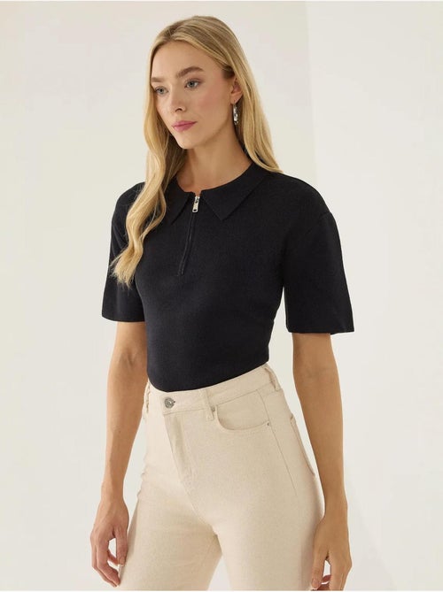 Maglione con cerniera e colletto polo - Kiabi Maglione con cerniera e colletto polo - Kiabi