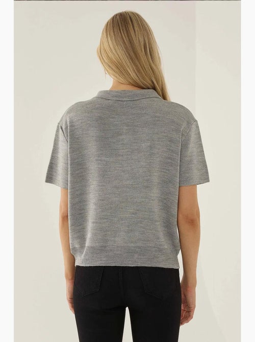 Maglione con cerniera e colletto polo hiccup - Kiabi Maglione con cerniera e colletto polo hiccup - Kiabi