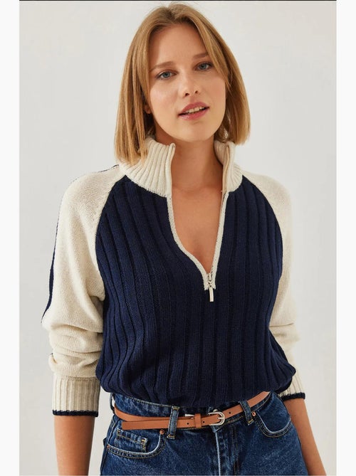 Maglione con cerniera lucci - Kiabi Maglione con cerniera lucci - Kiabi