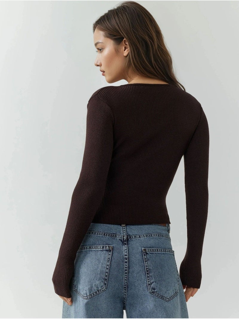 Maglione con cerniera sabrina hiccup Marrone - Kiabi