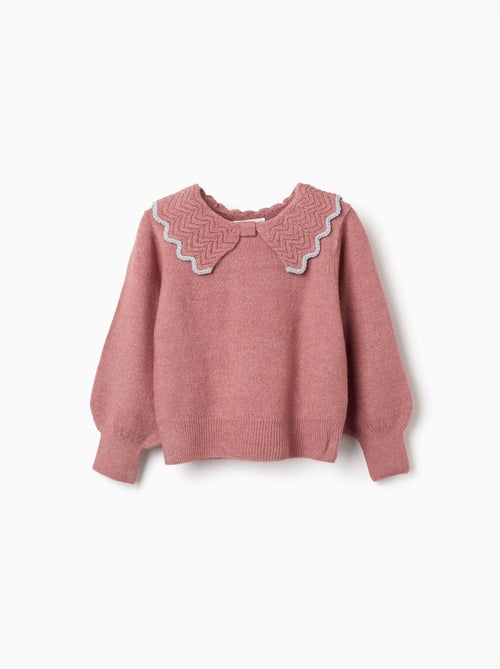 Maglione con colletto a fiocco e lurex - Kiabi