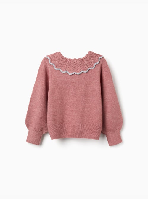 Maglione con colletto a fiocco e lurex - Kiabi