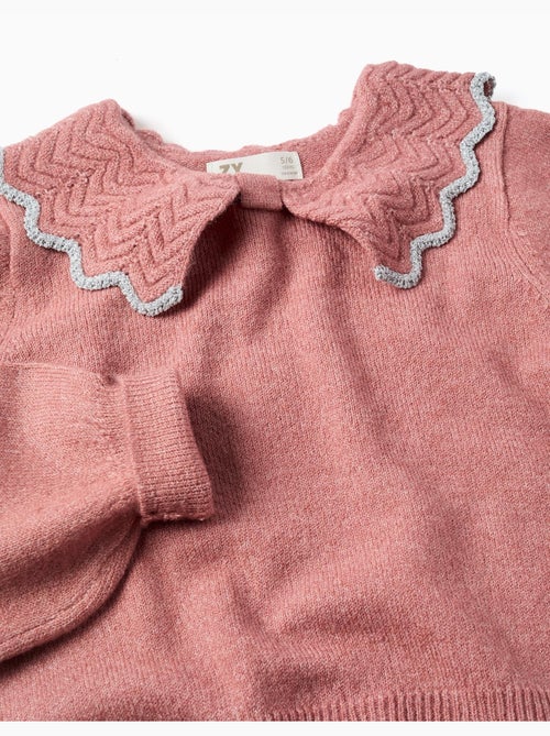 Maglione con colletto a fiocco e lurex - Kiabi