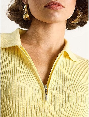 Maglione con colletto con zip lucci