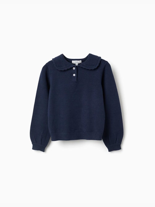 Maglione con colletto smerlato - Kiabi