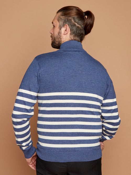 Maglione con collo a cerniera alla marinara - collezione facile da indossare - Kiabi