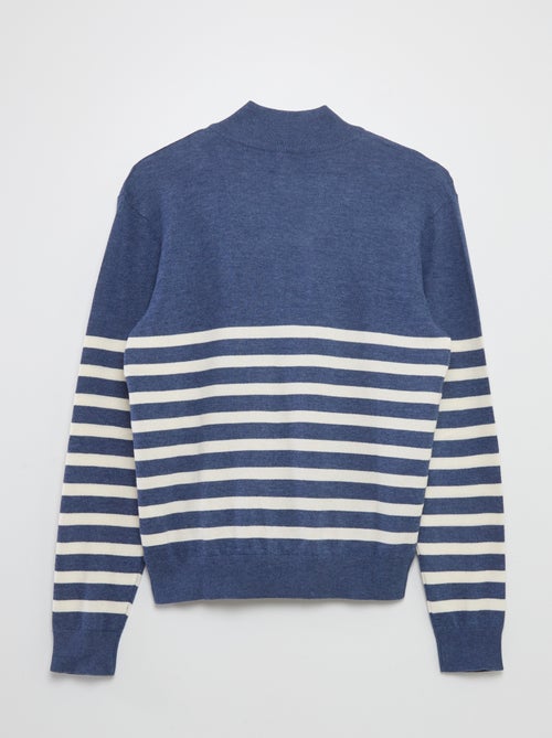 Maglione con collo a cerniera alla marinara - collezione facile da indossare - Kiabi