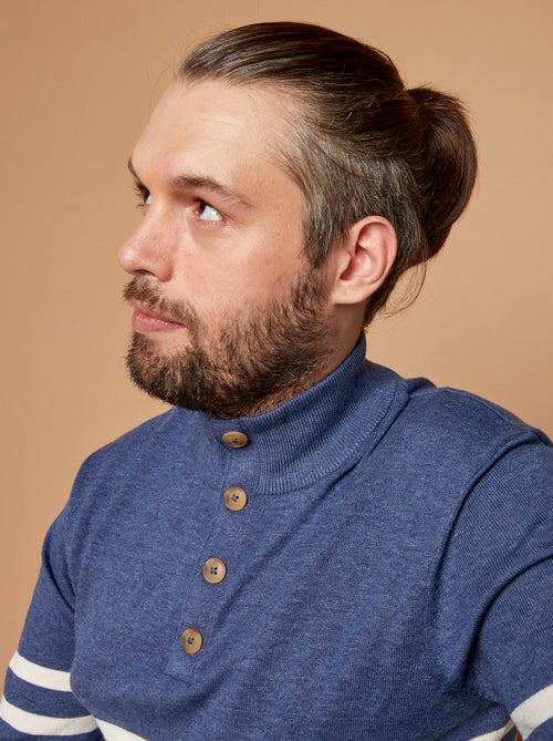 Maglione con collo a cerniera alla marinara - collezione facile da indossare - Kiabi