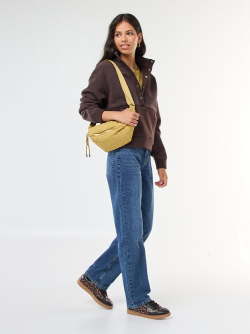 Maglione con collo a lupetto in materiale effetto montone - Kiabi