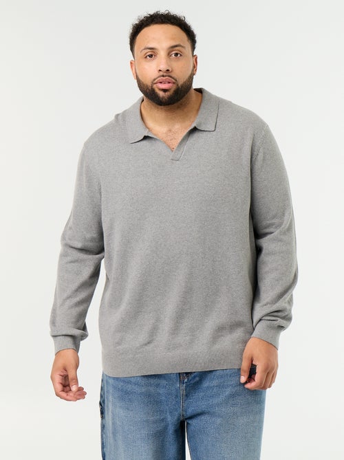 Maglione con collo a polo e maniche lunghe - Kiabi Maglione con collo a polo e maniche lunghe - Kiabi