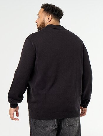 Maglione con collo a polo e maniche lunghe