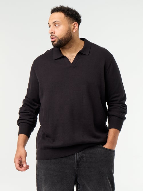 Maglione con collo a polo e maniche lunghe - Kiabi