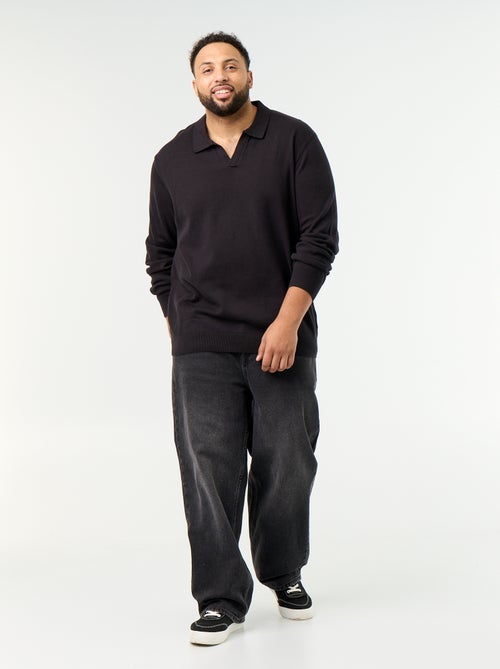 Maglione con collo a polo e maniche lunghe - Kiabi