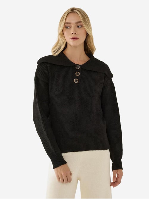 Maglione con collo a scialle e bottoni - Kiabi Maglione con collo a scialle e bottoni - Kiabi