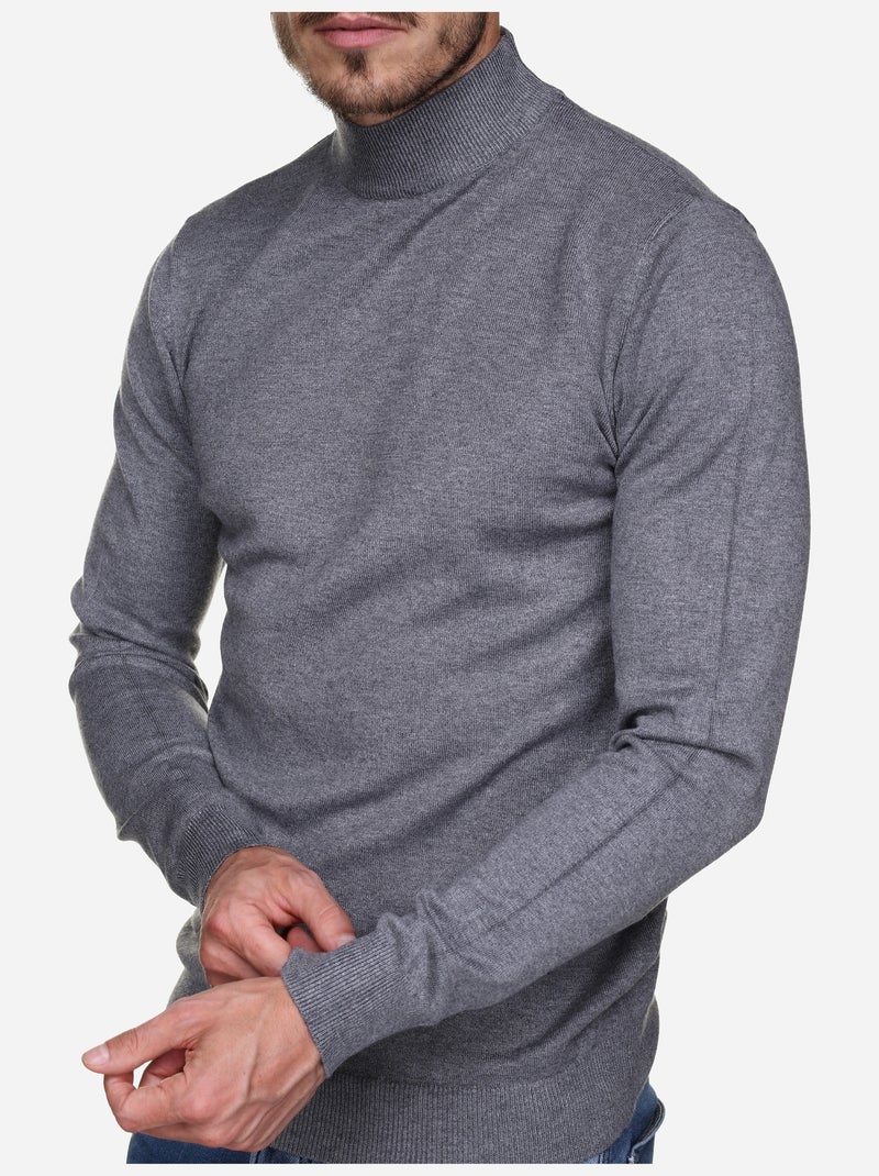 Maglione con collo a tubolare - Kenzarro Grigio chiaro - Kiabi
