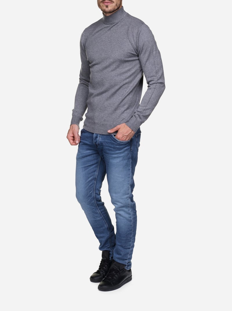 Maglione con collo a tubolare - Kenzarro Grigio chiaro - Kiabi