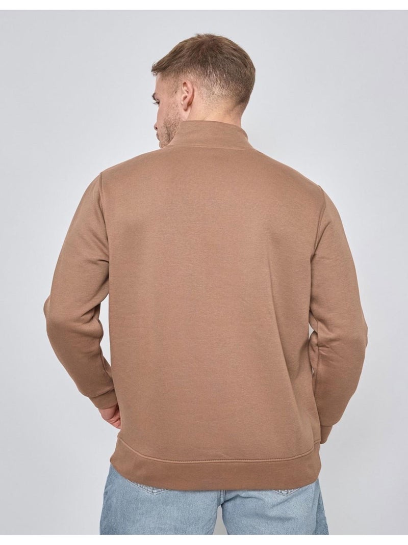 Maglione con collo a zip Kebello Beige - Kiabi