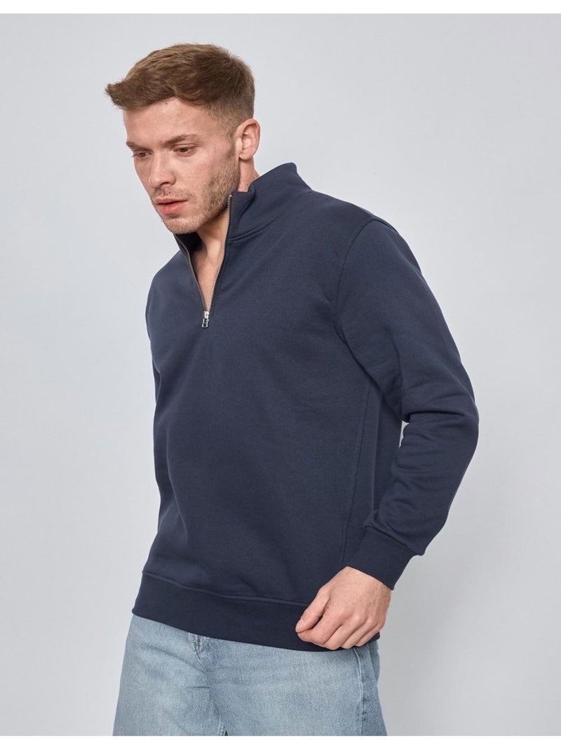 Maglione con collo a zip Kebello Blu marino - Kiabi