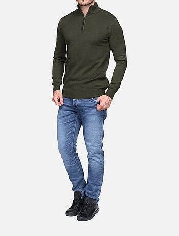 Maglione con collo alto e cerniera - Kenzarro