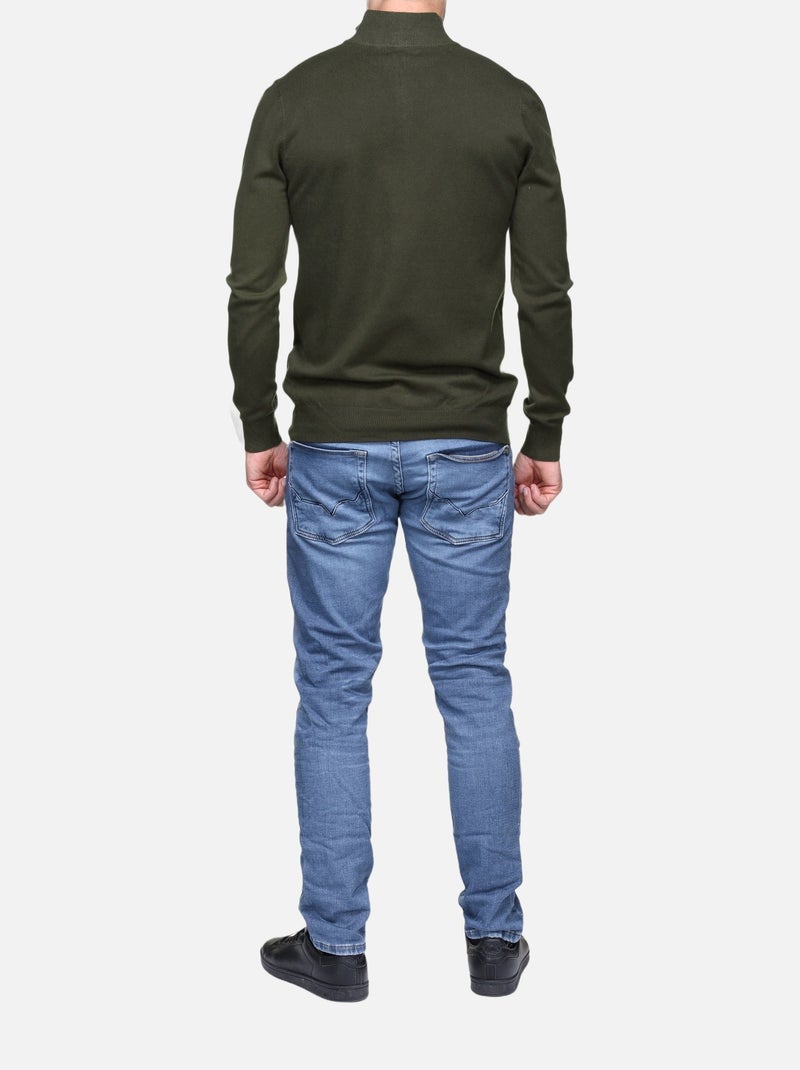Maglione con collo alto e cerniera - Kenzarro Cachi - Kiabi