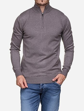 Maglione con collo alto e cerniera - Kenzarro