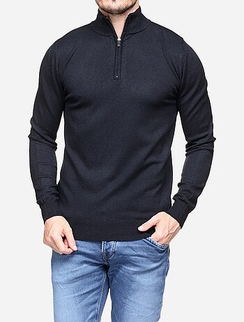 Maglione con collo alto e cerniera - kenzarro