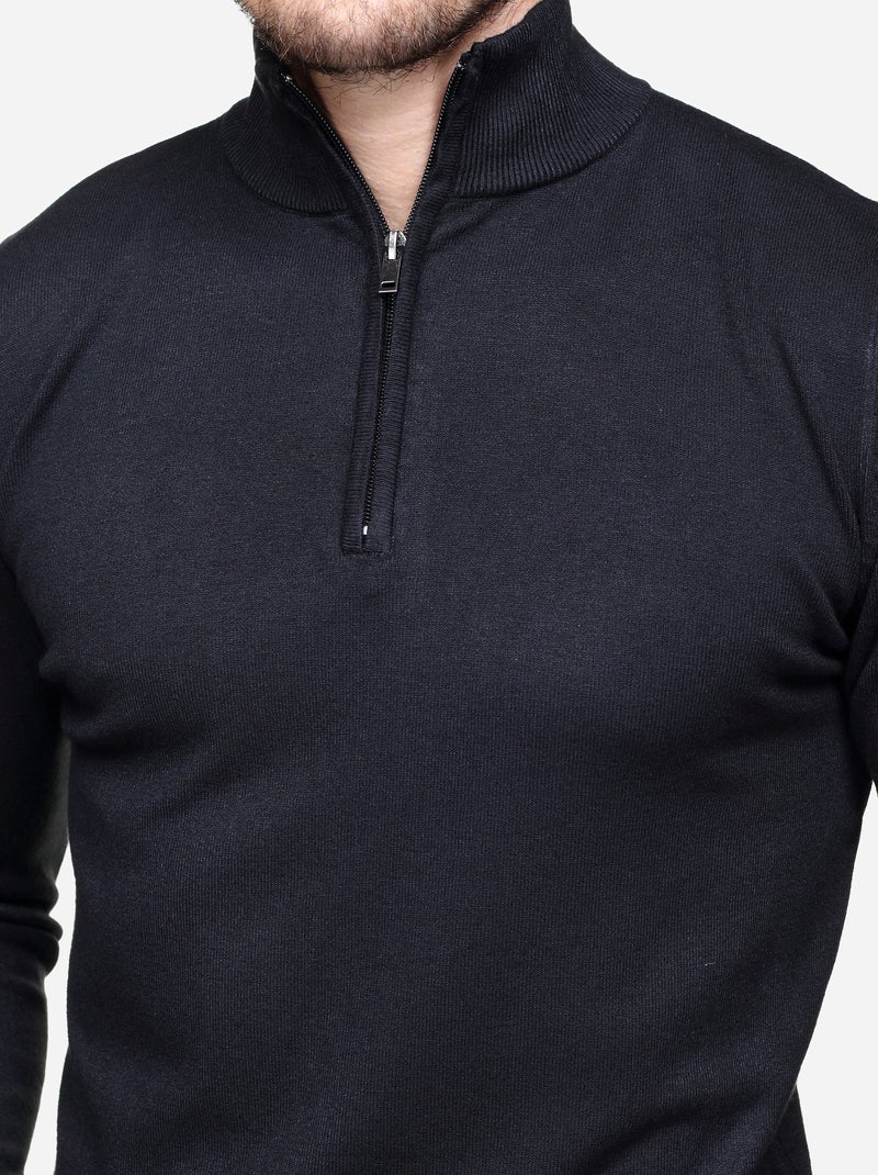 Maglione con collo alto e cerniera - kenzarro Nero - Kiabi