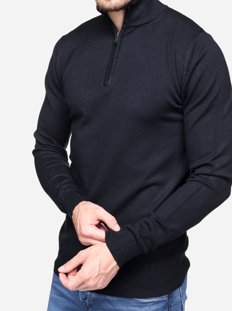 Maglione con collo alto e cerniera - kenzarro Nero - Kiabi